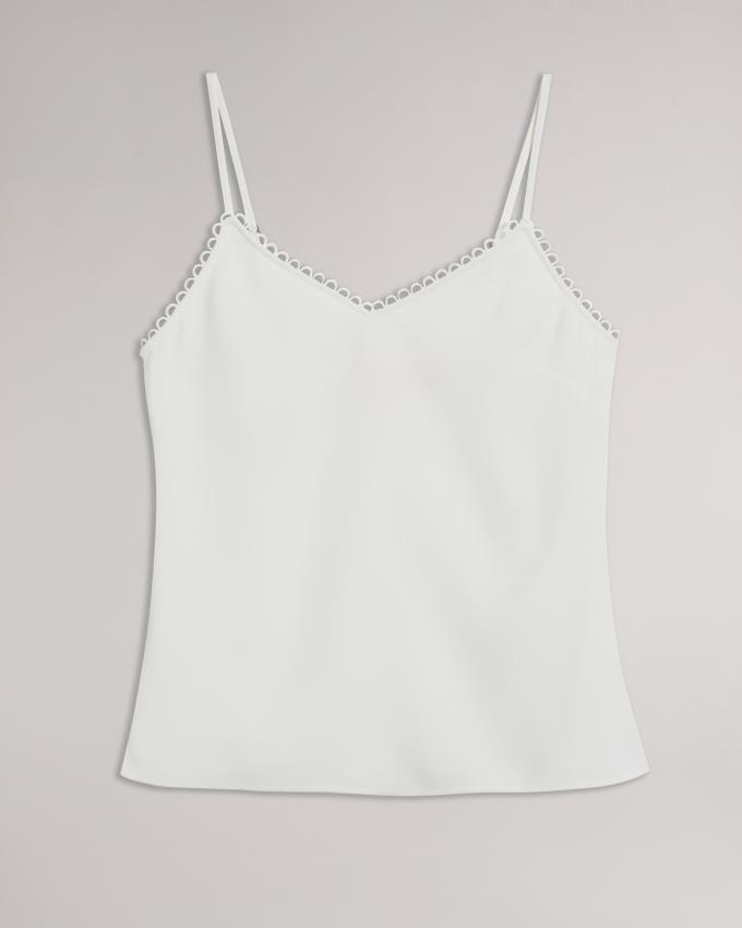 Hauts Ted Baker Strappy Cami With Looped Trims Blanche Femme | UEG-25320617